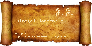 Hufnagel Hortenzia névjegykártya